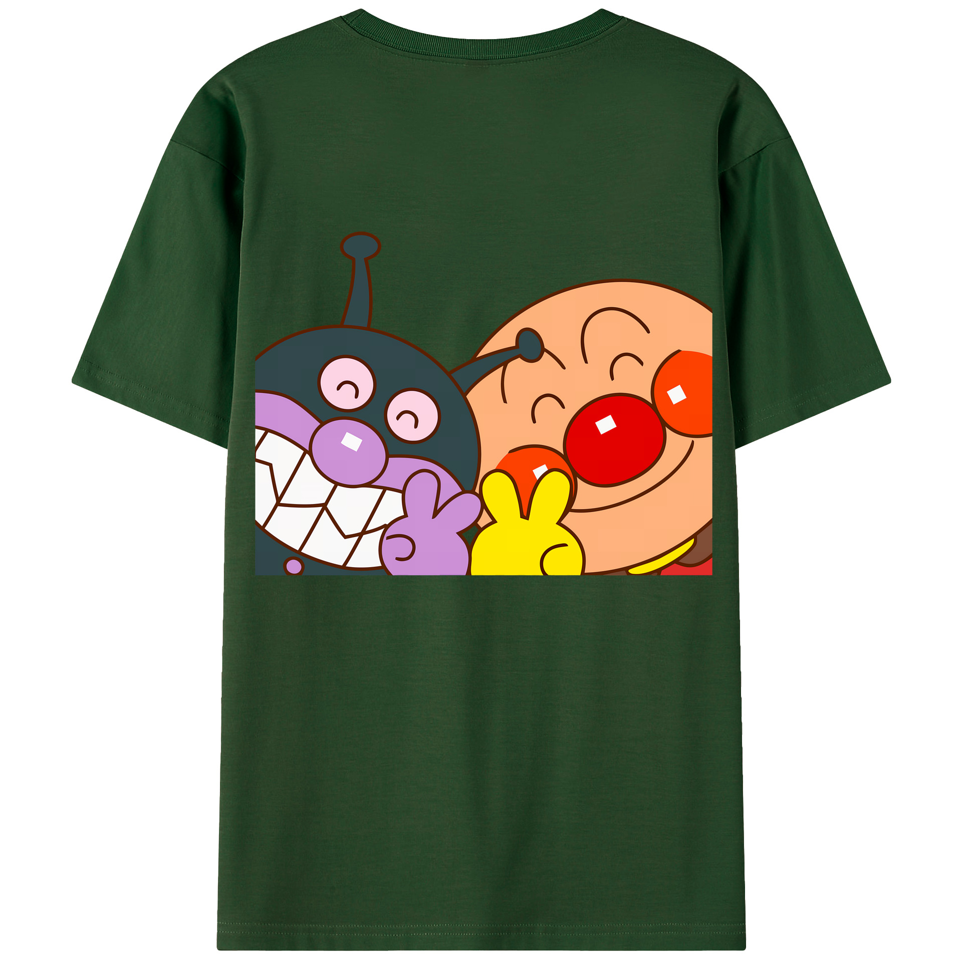 （画像用） アンパンマン Anpanman 綿100％半袖Tシャツ（背面プリント）